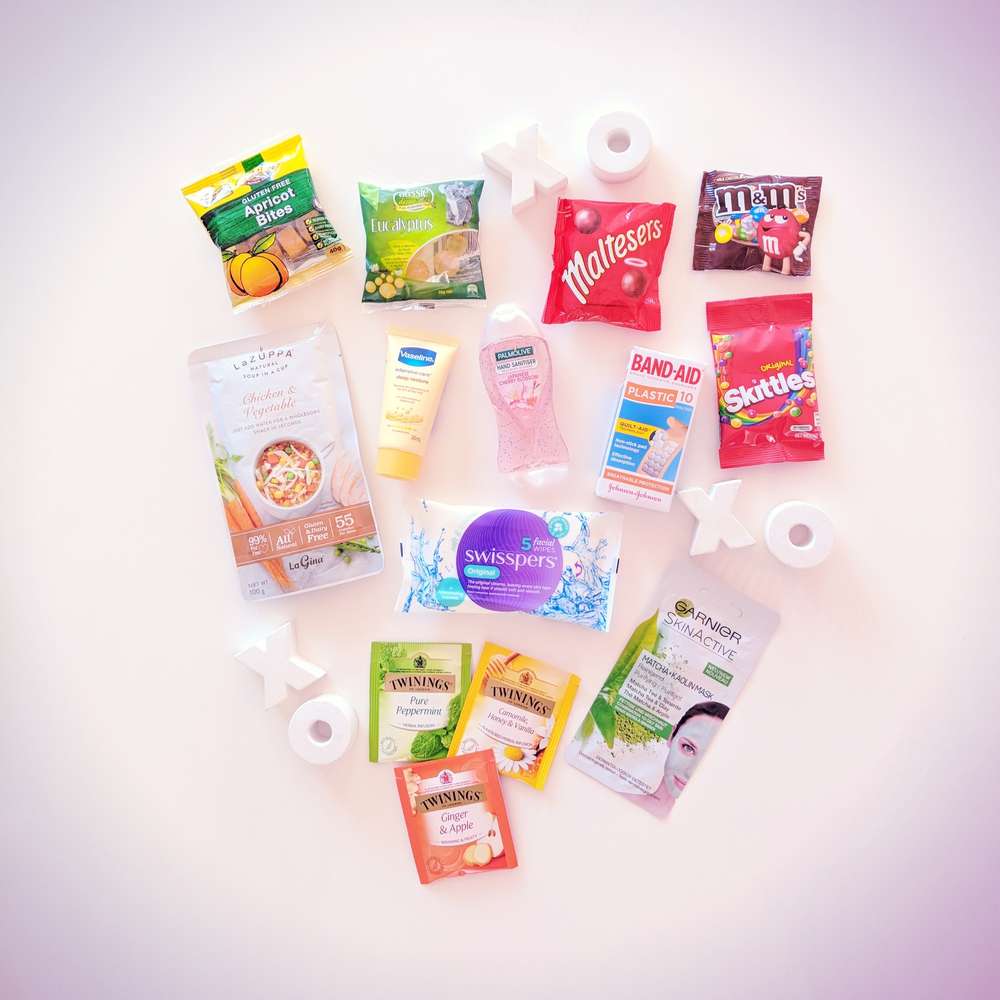 take care box mini gift hamper peridot bow