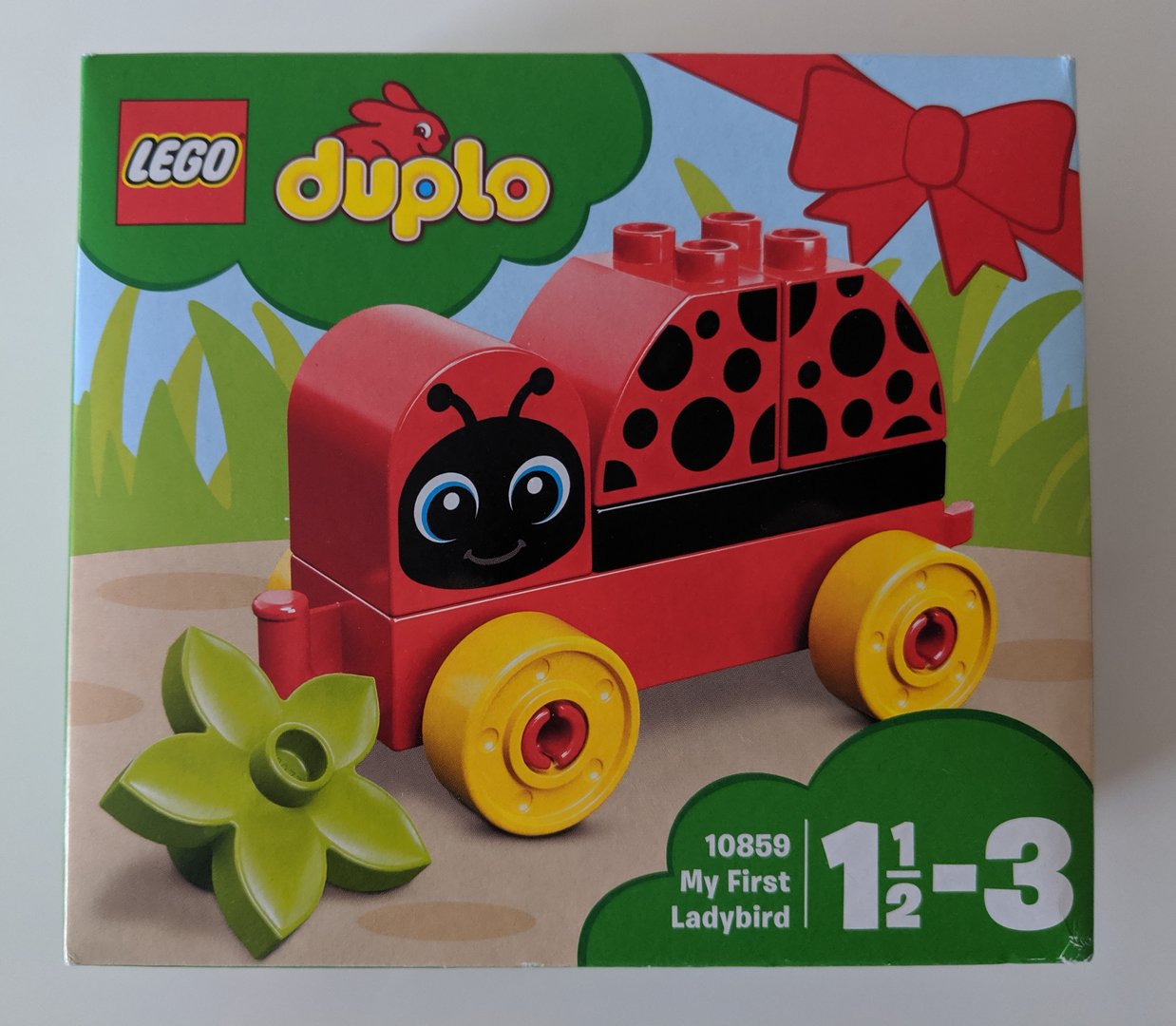 Big Brother or Sister Gift Duplo Ladybird Peridot Bow